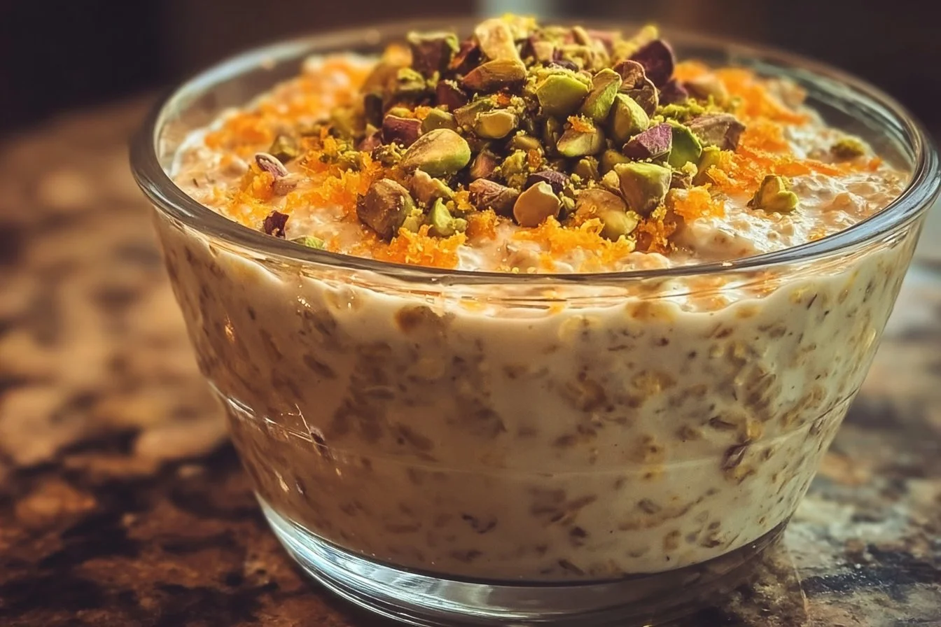 Pistachio Orange Blossom Overnight Oats
